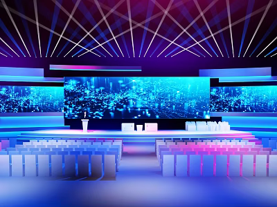 Science and Technology Conference Stage Forum Stage 3d model