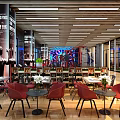 Vibrant Sports Fitness Lounge With Red Chairs Workout Posters And Training Gear