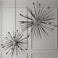 Modern chandelier hanging plafond glass 3d model