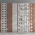 Stylish Room Dividers With Geometric Grid Patterns And Brown White Color Options For Home Interior