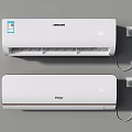 White Wall Mounted Samsung And Haier Air Conditioners With Modern Design For Home