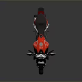 Red And Black Sporty Motorcycle With Sleek Design Modern Headlight And Comfortable Seat