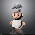 3D Cartoon Chef Character With Angry Expression Chef Hat White Uniform And Hands On Hips