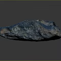 Natural Blue Gray Stone With Shiny Surface And Raw Textural Details For Decoration