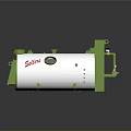 Safire Industrial Equipment Green And Silver Cylindrical Tank With Pipes And Valves