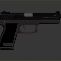 Modern Black Pistol With Sleek Design Metal Components And Textured Grip