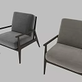 Modern Upholstered Lounge Chair With Wooden Frame Beige Fabric Seat And Armrests