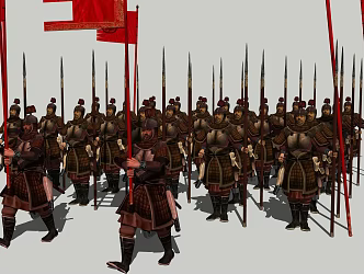 Ancient Armor Guard of Honor 3d model