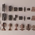 High Quality Hardware Tools With Assorted Hinges Brackets And Furniture Connectors 3d model