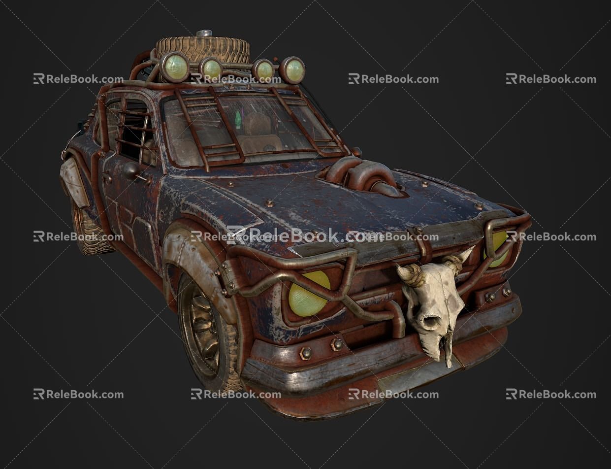 Crazy Max Car Motor Vehicle Car Car Retro Car Middle Ancient Car 3d model