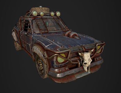 Crazy Max Car Motor Vehicle Car Retro Car Middle Ancient Car 3d model