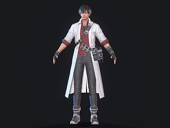 Man game characters 3d model