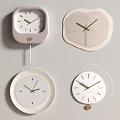 Modern Wall And Table Clocks With Various Shapes And Soft Color Designs 3d model