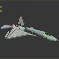 Futuristic White Aircraft Model With Sleek Aerodynamic Structure And Scifi Design