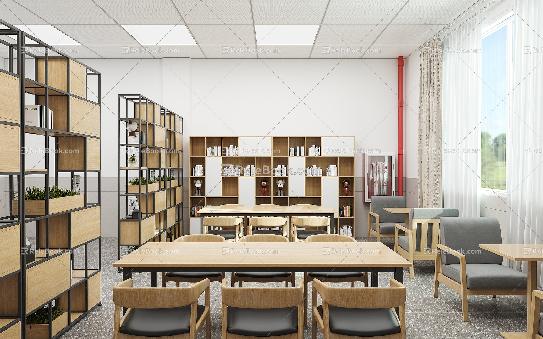 Modern Library 1 3d model