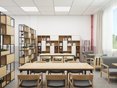 Modern Library 1 3d model