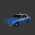 Classic Blue Police Car With Roof Lights 1121 Badge And POLICE Lettering