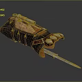 Heroic Warrior Character Wearing Leather Gauntlet With Claws Dagger For Beast Encounters