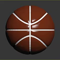 Shiny Red Basketball With White Lines On Smooth Surface And Reflection