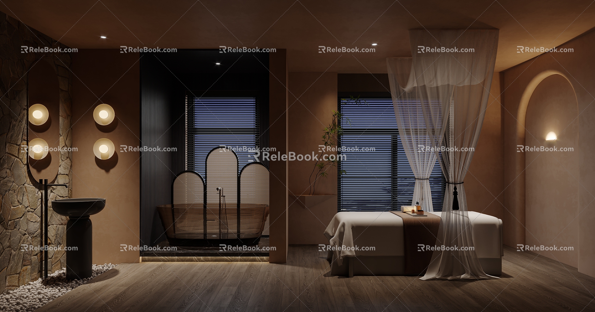 Quiet SPA beauty salon room 3d model