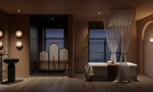 Quiet SPA beauty salon room 3d model