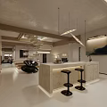 Cozy Basement Home Theater With Comfortable Seating Projector And Carpet