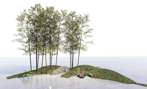 New Chinese Bamboo Arbor 3d model