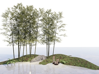 New Chinese Bamboo Arbor 3d model