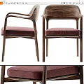 Elegant Modern Dining Chairs With Wooden Frame And Maroon Upholstered Seat