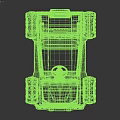 Kids Doll Riding Green Off Road Toy Car With Big Wheels For Outdoor Play