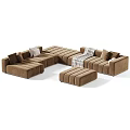 Modern Sectional Sofa With Multiple Color Options And Comfortable Cushions Design 3d model