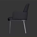 Modern Grey Upholstered Armchair with Sleek Design and Sturdy Metal Legs for Contemporary Living Spaces