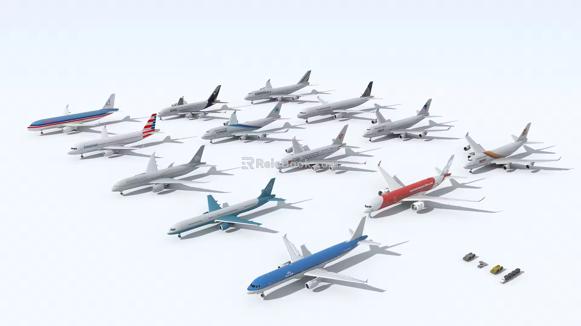 plane shuttle bus 3d model