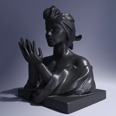 Modern Cartoon Doll Carving Ornaments 3d model