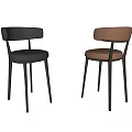 Modern Leather Bar Stools With Black Brown Seats And Sleek Metal Legs Design