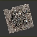 Wooden Sticks and Stone Chips Piled for DIY Craft and Decor Projects