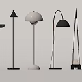 Modern floor lamp combination 3d model