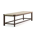 Elegant Dining Chair with Wooden Frame and Woven Seat Design