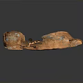 Reddish Brown Stone Sculpture Carving With Natural Texture And Irregular Shape Details