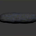 Blue Wooden Stone With Glowing Turquoise Edges And Natural Surface Texture