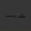 Black Sci Fi Weapon With Mechanical Structure Grip And Barrel Design 3d model