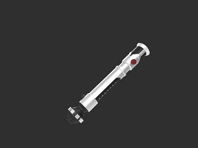 White Tactical Weapon With Red Accent Modern Ergonomic Grip And Sleek Design 3d model