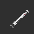 White Tactical Weapon With Red Accent Modern Ergonomic Grip And Sleek Design