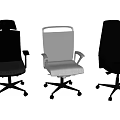 Modern Office Chairs With Various Designs Black White Colors And Rolling Wheels