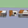 Modern Commercial Complex Exterior Design With Wooden Panels And Glass Facade