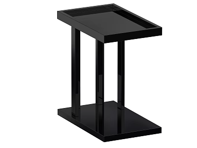 Modern Black Side Table with Sleek Design Sturdy Structure and Smooth Surface 3d model