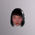 Game And Movie Character 3D Model With Short Black Hair And Brown Eyes