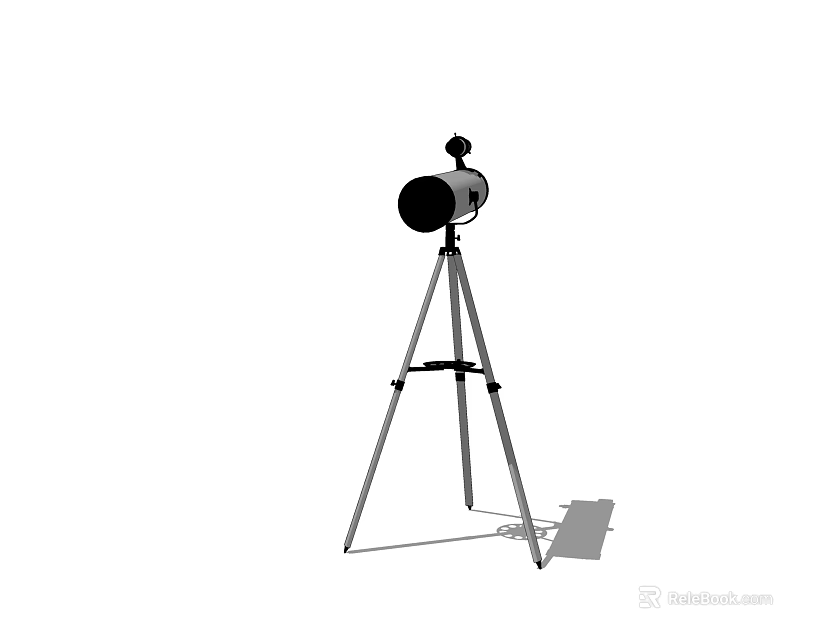 Tripod Mounted Commercial Equipment With Adjustable Stand And Measuring Instrument 3d model 
