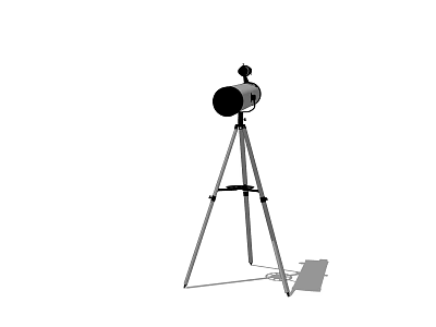 Tripod Mounted Commercial Equipment With Adjustable Stand And Measuring Instrument 3d model
