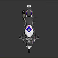 Sporty White Motorcycle With Red Accents Black Seat And Sleek Streamlined Body Design